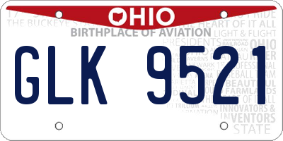 OH license plate GLK9521