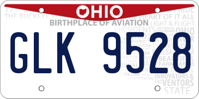 OH license plate GLK9528