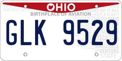 OH license plate GLK9529