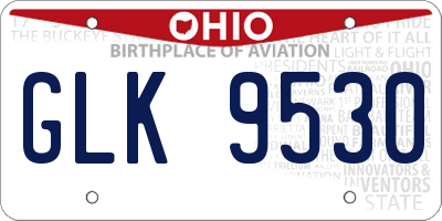 OH license plate GLK9530
