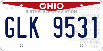 OH license plate GLK9531