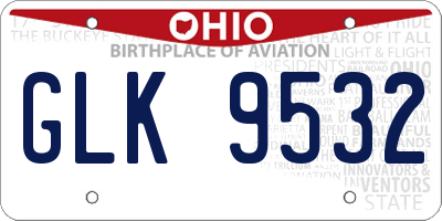 OH license plate GLK9532