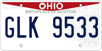 OH license plate GLK9533