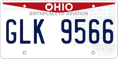 OH license plate GLK9566