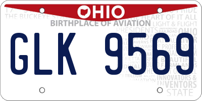 OH license plate GLK9569