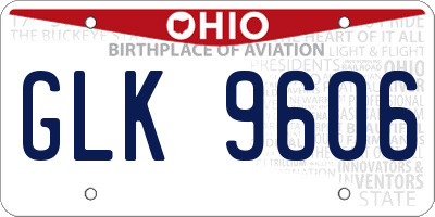 OH license plate GLK9606