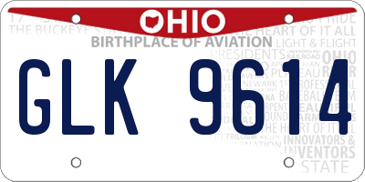 OH license plate GLK9614