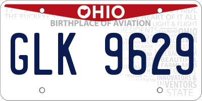 OH license plate GLK9629