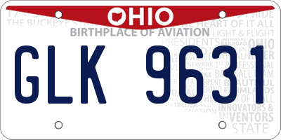 OH license plate GLK9631
