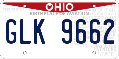 OH license plate GLK9662