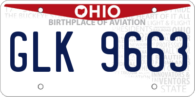 OH license plate GLK9663