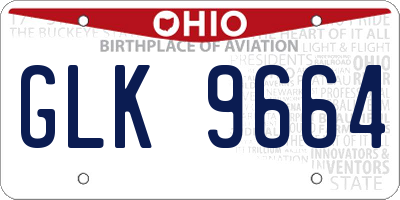 OH license plate GLK9664