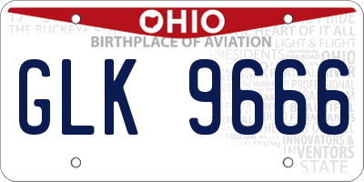 OH license plate GLK9666