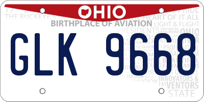 OH license plate GLK9668