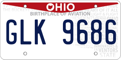 OH license plate GLK9686