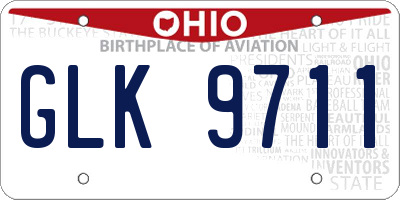 OH license plate GLK9711