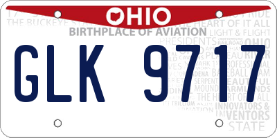 OH license plate GLK9717