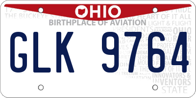OH license plate GLK9764
