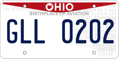 OH license plate GLL0202