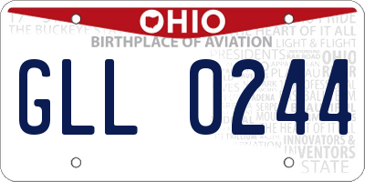 OH license plate GLL0244