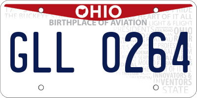 OH license plate GLL0264