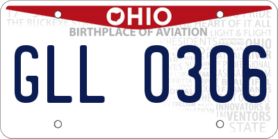 OH license plate GLL0306
