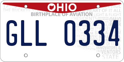 OH license plate GLL0334