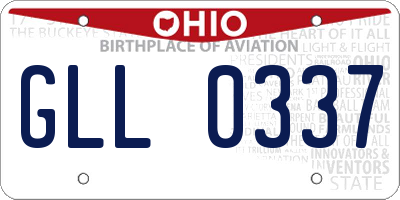 OH license plate GLL0337