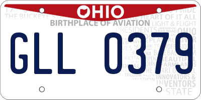 OH license plate GLL0379
