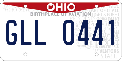 OH license plate GLL0441