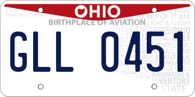 OH license plate GLL0451