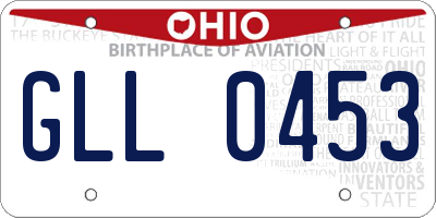 OH license plate GLL0453