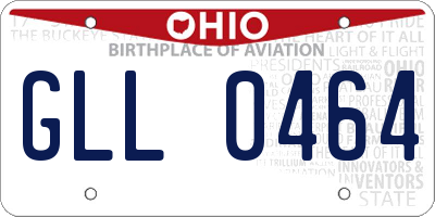 OH license plate GLL0464