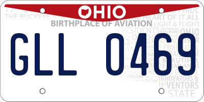 OH license plate GLL0469