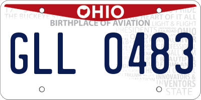 OH license plate GLL0483