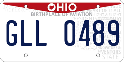 OH license plate GLL0489