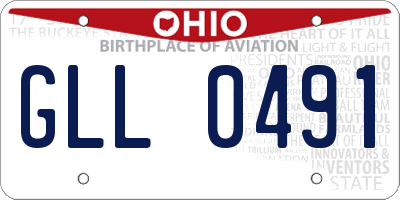 OH license plate GLL0491