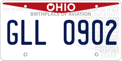 OH license plate GLL0902
