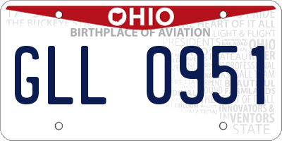 OH license plate GLL0951