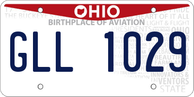 OH license plate GLL1029