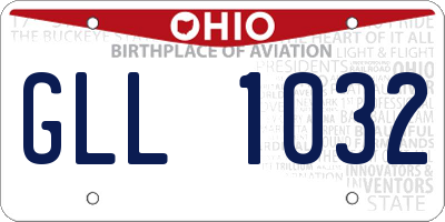 OH license plate GLL1032