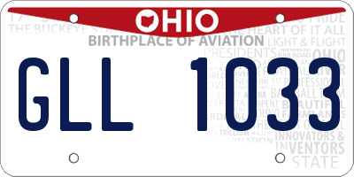 OH license plate GLL1033