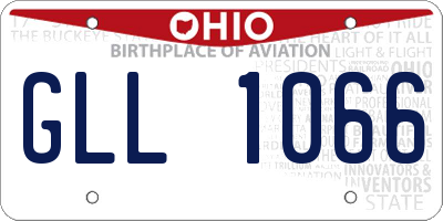 OH license plate GLL1066