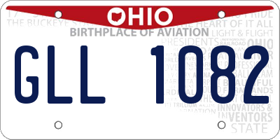 OH license plate GLL1082