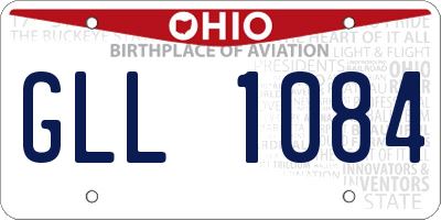 OH license plate GLL1084
