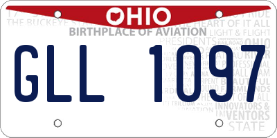 OH license plate GLL1097