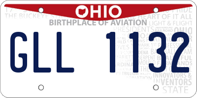 OH license plate GLL1132