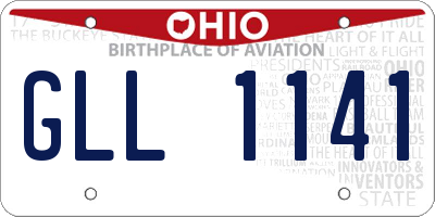 OH license plate GLL1141