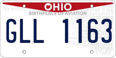 OH license plate GLL1163
