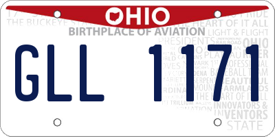 OH license plate GLL1171